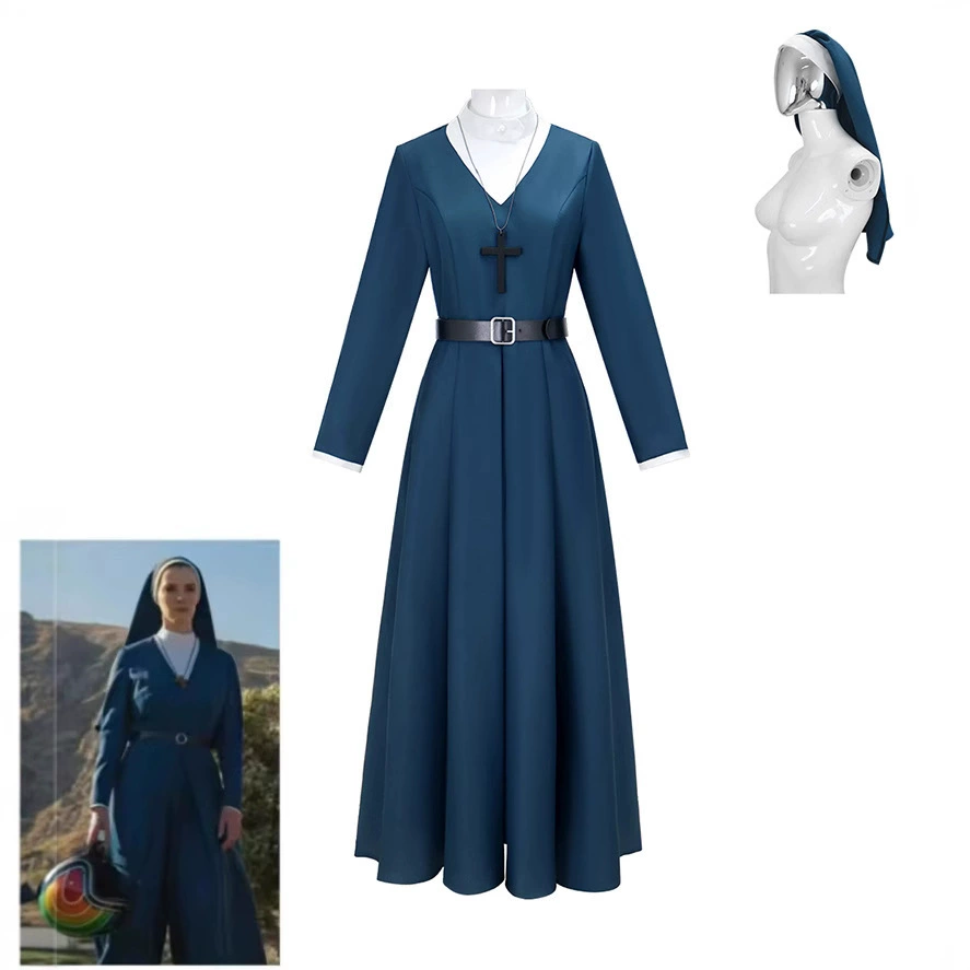 S-Lady Davis Simone косплей ролевой костюм синяя монахиня униформа
