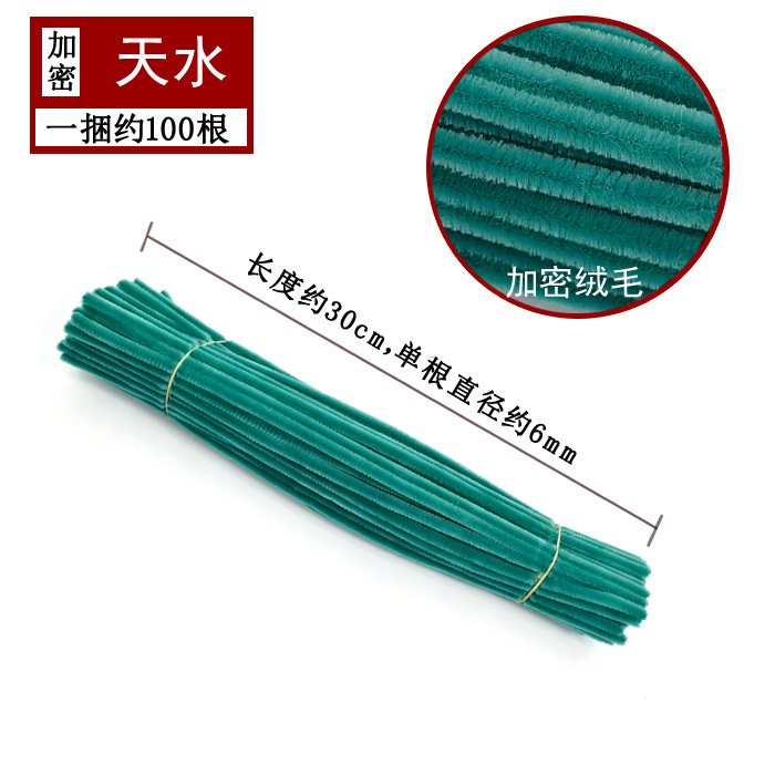 Varillas de felpa encriptadas de 42 colores, tiras para raíces de cabello, materiales populares para ramos hechos a mano, fabricante de varillas de felpa.