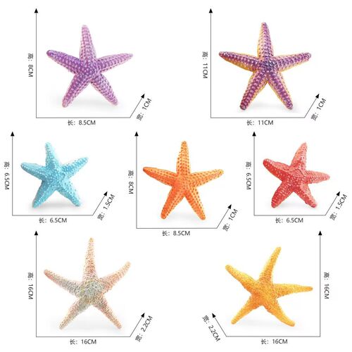 Cross-border simulation marine animal model children's science education echinoderm starfish bottom world decorative ornament