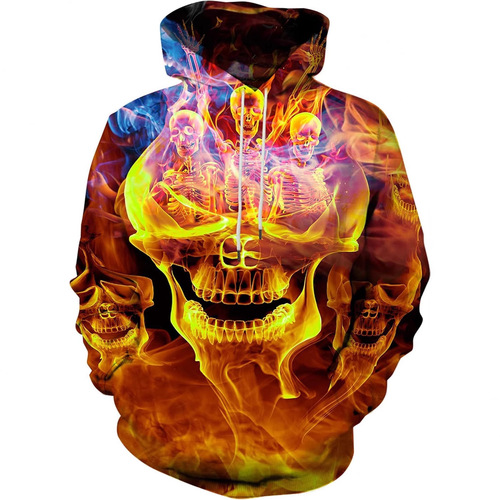 Yasswete Unisex Men and Women Novel Hooded Sweatshirt 3D Hoodie Fashion Digital Print Pullover Hooded Sweatshirt
