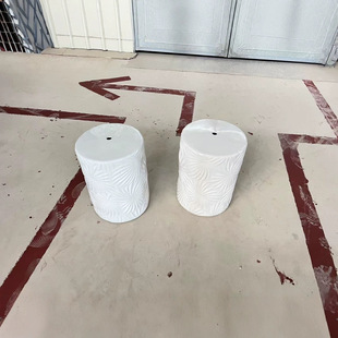 ♡ New Chinese-Style Ceramic Drum Stool, Nordic Sitting Stool, Simple Pottery Stool, Outdoor Ceramic Chair, Home Embroidered Stool