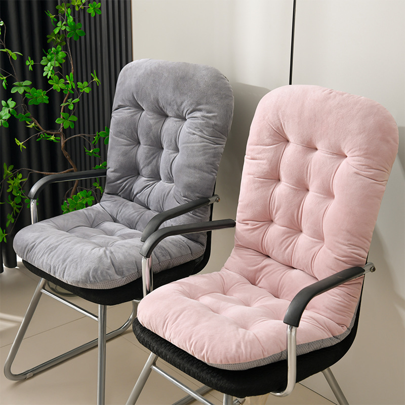 Cross-border Super Fleece Long Chair Cushion Office Cushion Back Cushion Integrated Thickened Autumn and Winter Ass Cushion Recliner Cushion