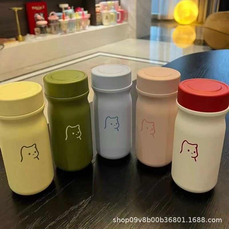 High-Appearance Value Instagram-Style Stainless Steel Cute Compact Thermos Cup, Simple and Portable Mini Pocket Cup, Small Cup for Men and Women High-Appearance Value Instagram-Style Stainless Steel Cute Compact Thermos Cup, Simple and Portable Mini Pocket Cup, Small Cup for Men and Women