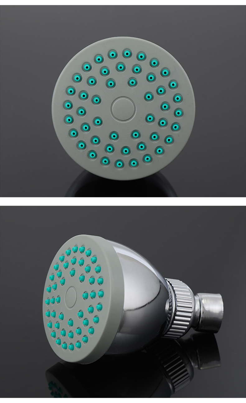 The hotel bathroom is equipped with a household shower head, a circular shower head, and a detachable shower head for bathing. 4 points undefined