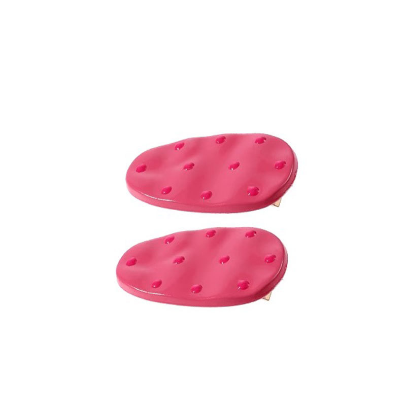 Punto de onda rosa oval clip de cabello para mujeres lindas clip lateral dulce chica pecado clip de cabello de boca de pato clip de cabello tocado