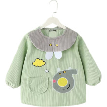 婴儿罩衣宝宝吃饭围兜儿童反穿衣围裙防水防污秋长袖冬季一件代发