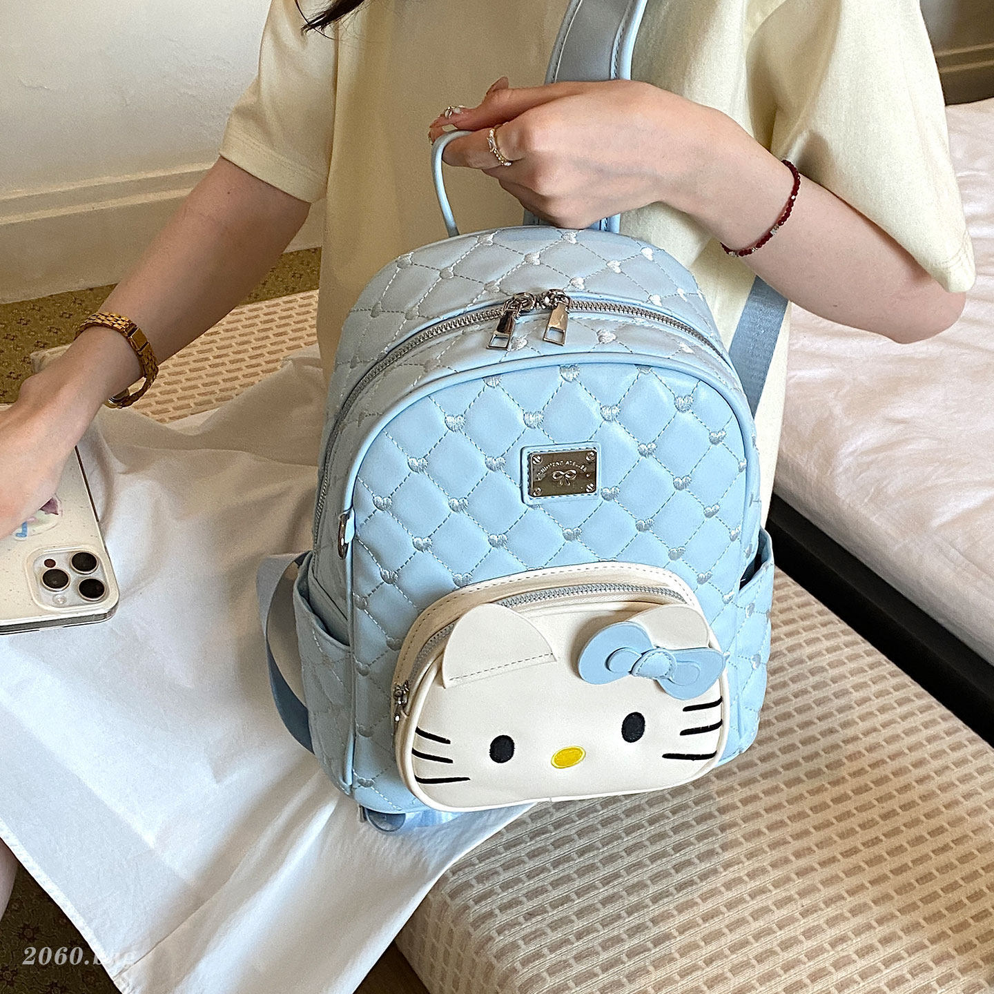2026 lindo viento femenino Ling Ge Colegio gato de gran capacidad mochila de viaje nuevo tipo de clase caricatura dulce