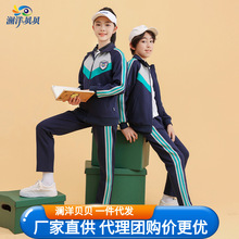 澜洋服饰定制BY312 厂家供应班服设计中学生运动服小学生校服班服