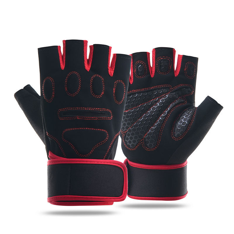 Guantes deportivos de acondicionamiento físico respirables medio dedo protector哑铃 ejercicio de levantamiento de pesas al aire libre ciclismo montañismo actualización antideslizante y resistente al desgaste image 11