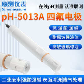 杭州联测工业污水检测ph电极探头废水强碱四氟乙烯pH电极酸碱ph计