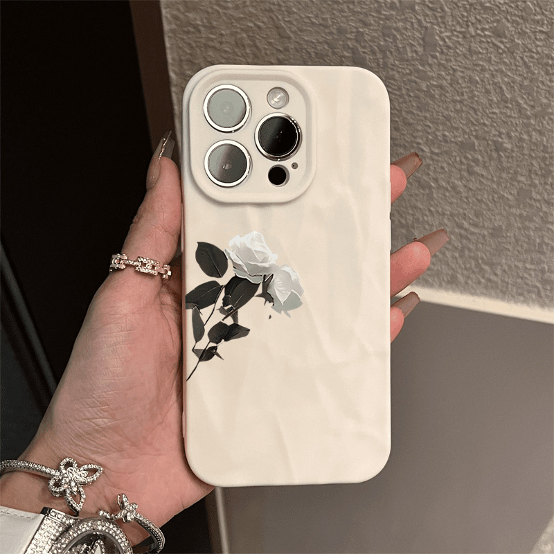 Hw42 pure white rose [antique white pleated shell]