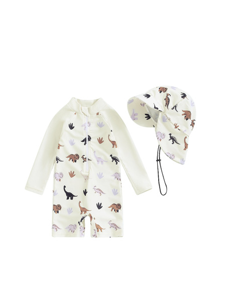 70-80-90-100-110 hat Supreme long-sleeved children's swimsuit
