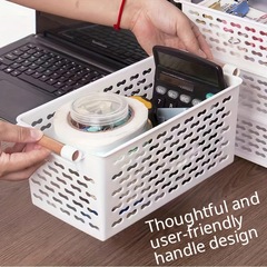 日本製プラスチック中空収納バスケット雑貨整理収納バスケット浴室デスクトップ化粧品バスケットキッチン収納ボックス