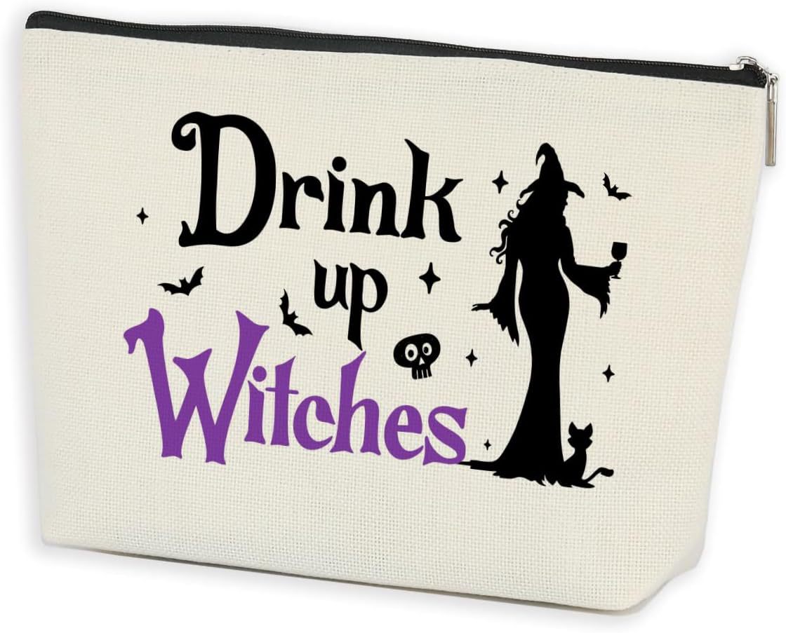 Transfronterizos Amazon Halloween maquillaje letras Halloween brujas maquillaje bolsa bolsa de almacenamiento lino fábrica directa