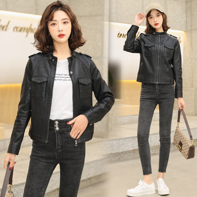 D3622 1620K ÁO DA NỮ HEFTDTH BIG SIZE NGOẠI CỠ MÙA XUÂN THU ĐÔNG PHONG CÁCH HÀN QUỐC THỜI TRANG NỮ DA BÒ G05 SẢN PHẨM MỚI