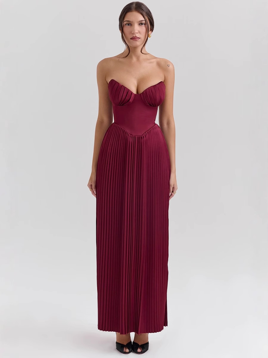Summer fashionable elegant solid color sexy tube top sleevless
