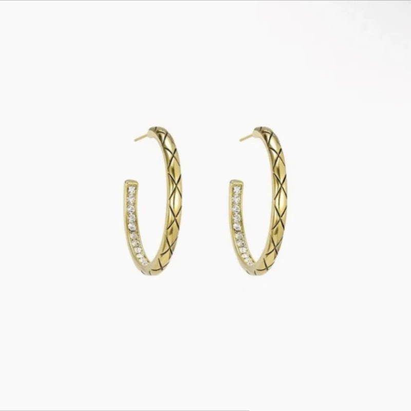 Retro earrings, silver 925 sample, Chanel style
