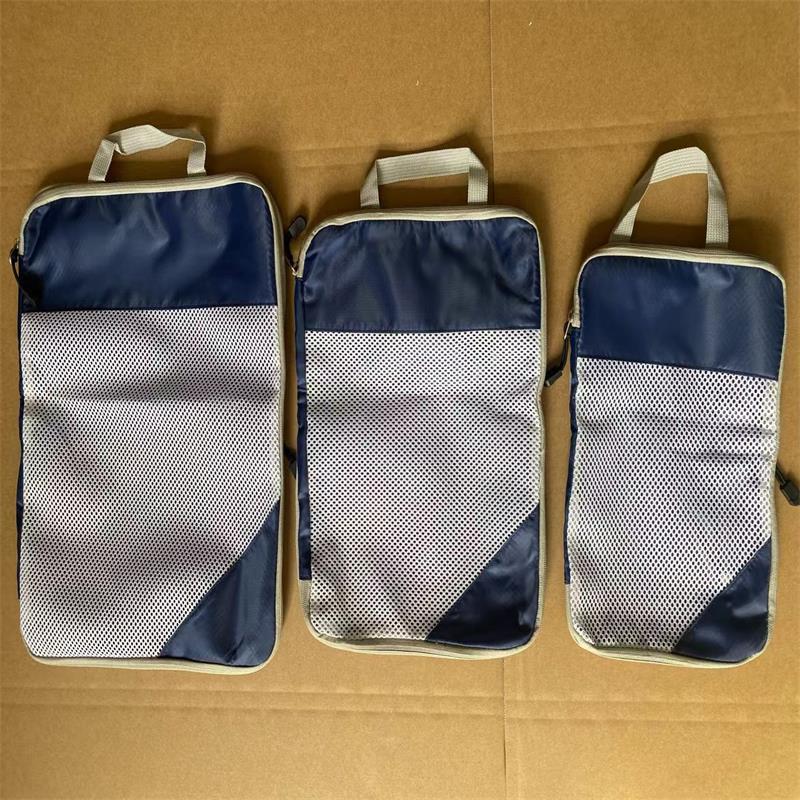 Viaje plegable bolsa de almacenamiento traje de malla visual equipaje trolley caso organizador bolsa