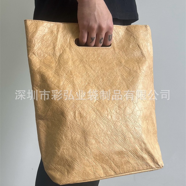 可水洗杜邦?Tyvek? 特卫强?褶皱手提包麦当劳软饮袋托特包批发