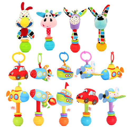 jollybaby foreign trade 0-1 year old stroller toy pendant newborn baby soothing hand rattle bed bell wholesale