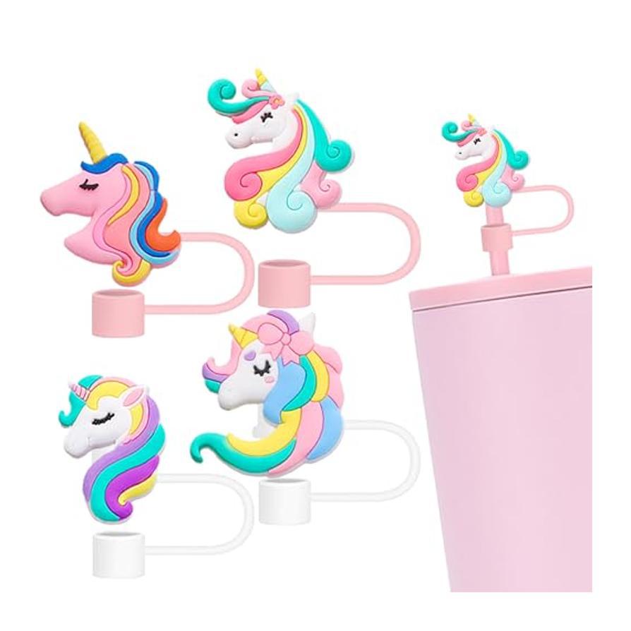 Resin Straw Cap Set Pink Straw Cap Set 10mm Bow Straw Cap Compatible con Stanley Cup 30 y