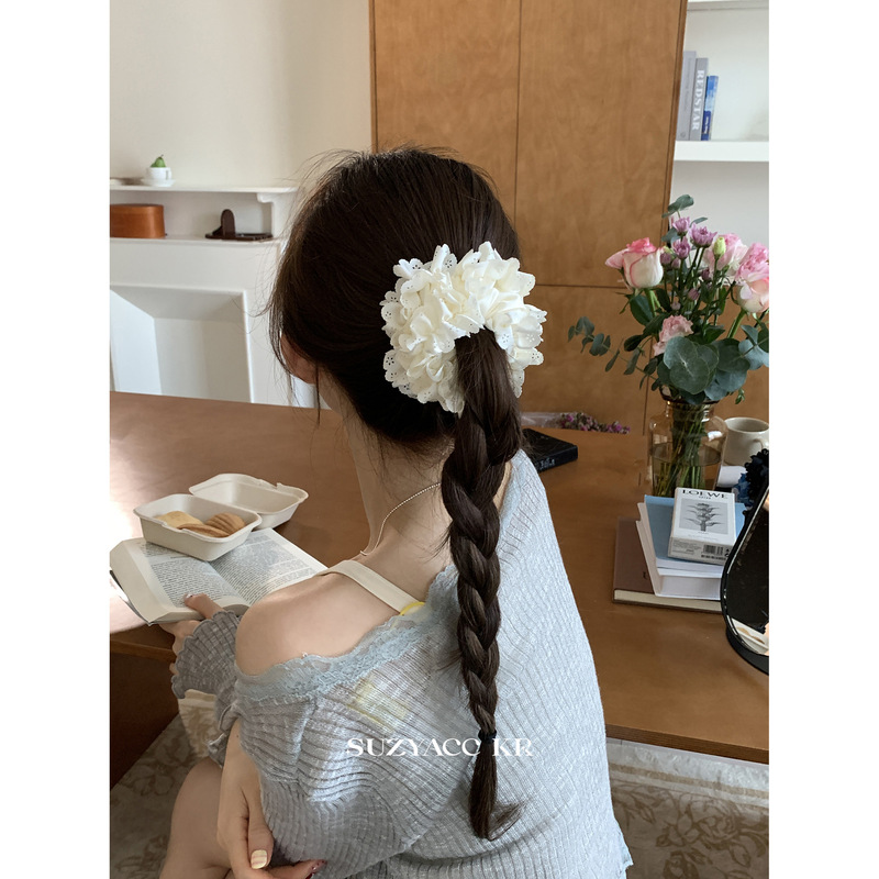 草を育てる！甘いレースの花びら大腸リング、女性用の高級で優しい雰囲気の甘いレースの花びら大腸リング|undefined