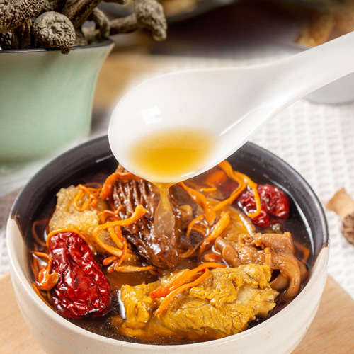 Yunnan wholesale mushroom soup bag, morel soup bag 30g, Cordyceps militaris Agaricus blazeitake, colorful mushroom soup bag 35g