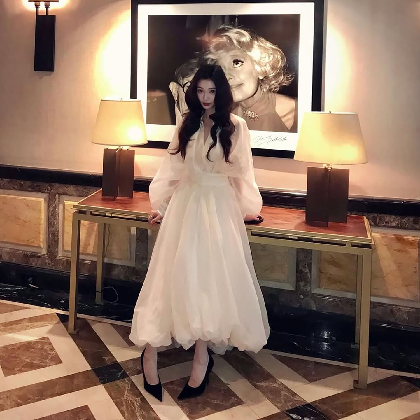 2026 Summer New European and American Amazon Cross-Border French-Style Gentle Waist-Cinching Mesh Ultra-Fairy Sweet Dress for Women