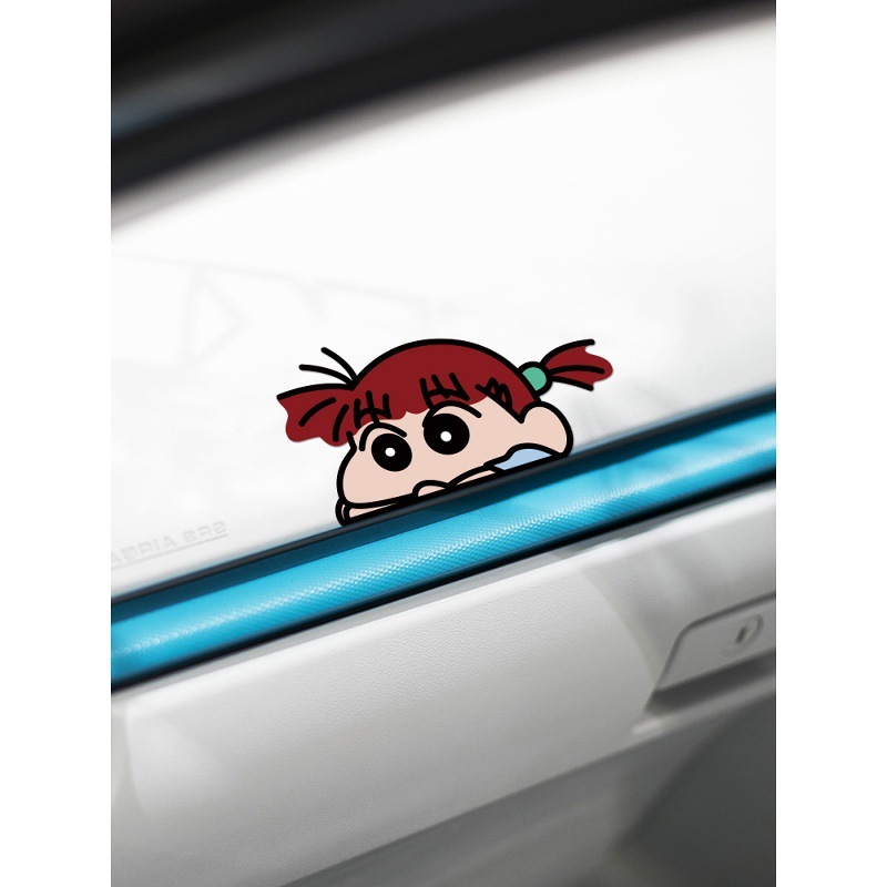 漫画アニメクレヨンしんちゃん窓クリエイティブ車電気自動車ステッカーかわいいひまわりボディ車のステッカー防水ステッカー|undefined