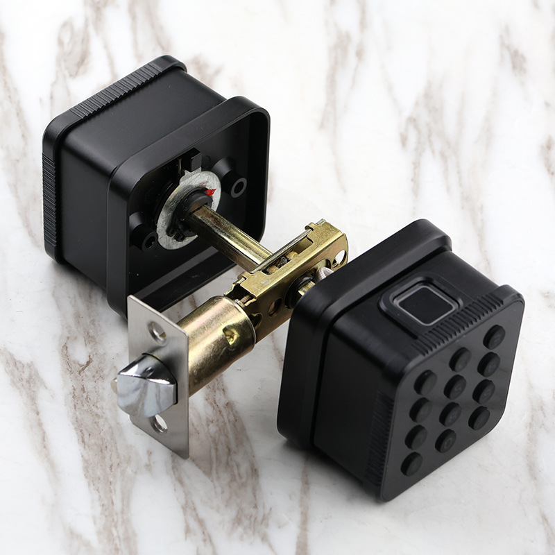 Cerradura de puerta inteligente de inducción electrónica cuadrada americana dedicada transfronteriza en lugar de cerradura esférica cerradura de tres barras cerradura de huella digital de la puerta interior