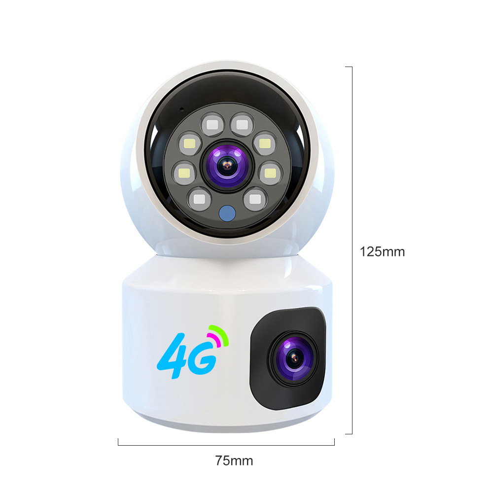2023PT Camera 4gPTZ Linkage Camera 4MP Baby Monitor Dual Lens Binocular Camera