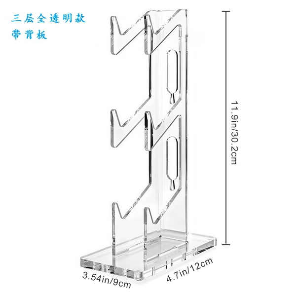 Three-layer fully transparent model-with back panel
