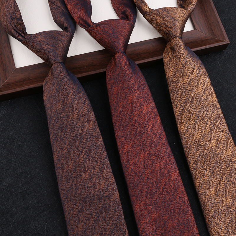 Retro Business Men's Tie, Formal Hand-Tied Style, Striped Pattern, 8cm, Coffee Color, Burgundy Retro Business Men's Tie, Formal Hand-Tied Style, Striped Pattern, 8cm, Coffee Color, Burgundy