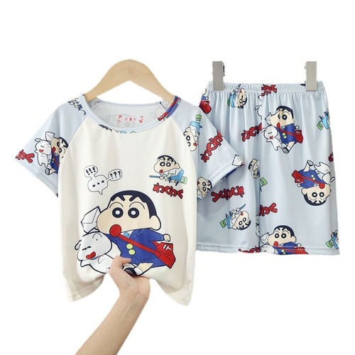 Kids' Pajamas for Boys: Summer Thin Short-Sleeve PJs with Cartoon Designs – Perfect Home Wear for Older Kids and Teens