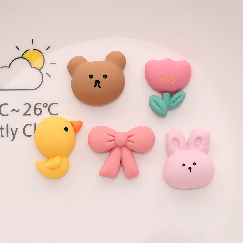 Cartoon cream phone case, accessory with accessories, materials set, purse, hairgrip, with little bears, handmade
