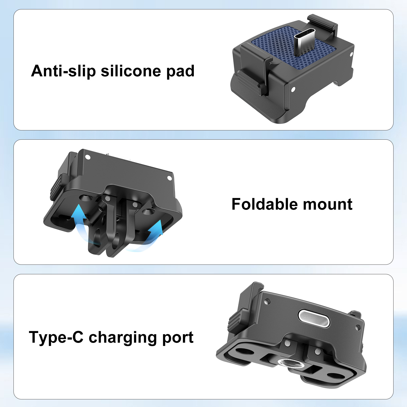 PULUZ Fat Bull para DJI Osmo Pocket 4 / 3 cámara panorámica Accesorios de cámara de plástico base de carga