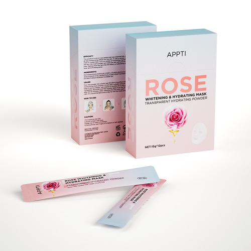 Cross-border Rose Petal Crystal Jelly Mask Powder Sample Box