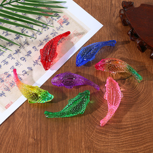 Colorful creative carp crystal ornaments glazed fish home decoration year after year feng shui auspicious crafts wholesale
