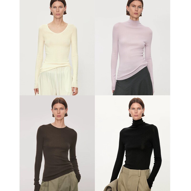 Du's Skin-Friendly High-Density Micro-Thickened 3/80 Multi-Strand High-Twist Biella140S_Machine Washable Woolen Sweater