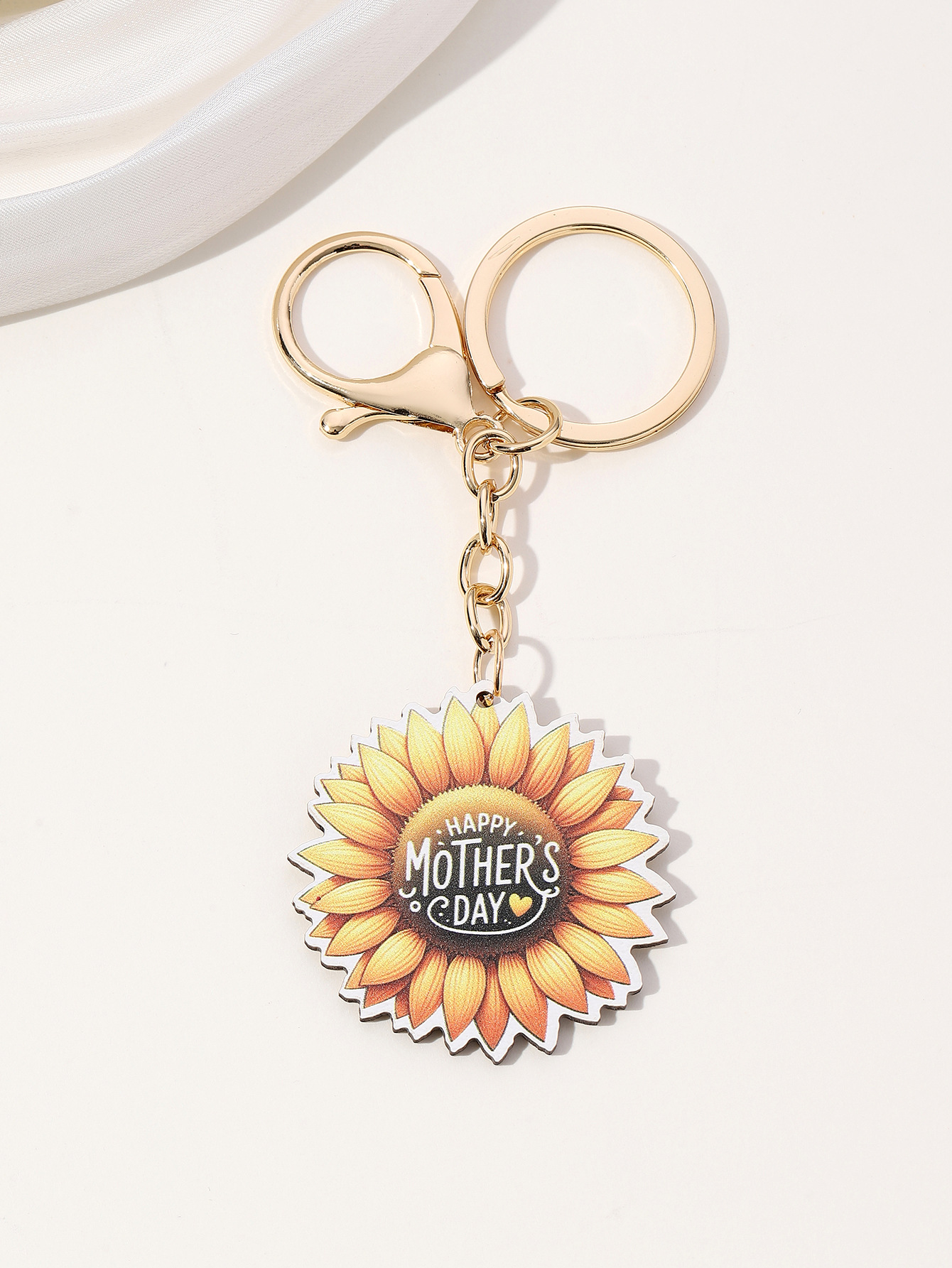 16g Weight Keychain Classification 1 Piece Quantity Daily Occasion Wood Material Mother'S Day Festival Letter, Flower Pattern Women's Gender Cute Style Cute Letter Flower Wood Mother'S Day Women's Keychain 7