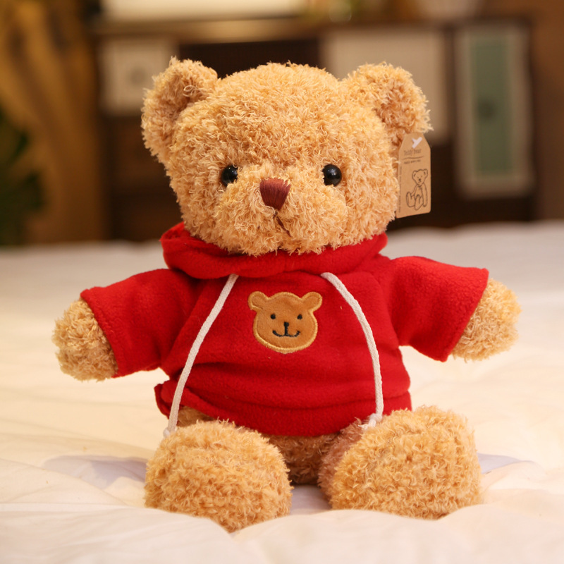 Vestido Teddy Bear muñeca abrazando oso muñeca niña lindo regalo oso pequeño puede hacer logotipo peluche juguetes ropa