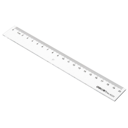 Deli stationery 20/30/40/50/60cm student plastic ruler office drawing transparent scale straight ruler