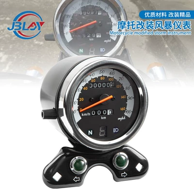 Cross-border motorcycle instrument assembly GN CG125 retro modified tachometer meter meter code meter mileage strap block display