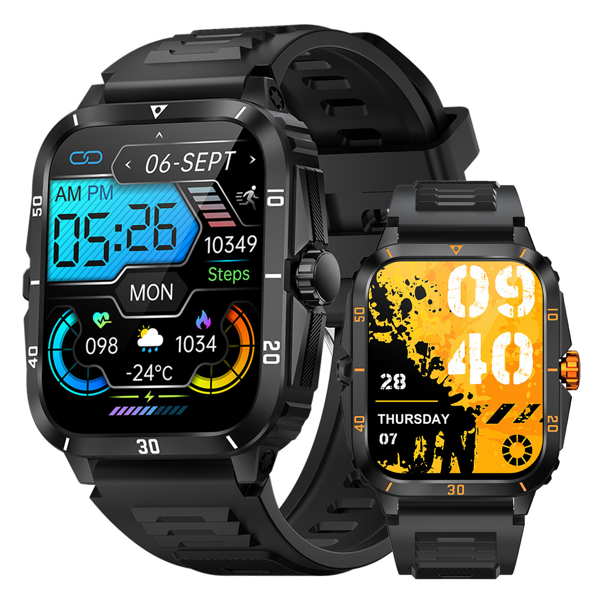 Popular Kt71 Bluetooth Call Outdoor Smart Watch Heart Rate Blood Pressure Women's Health Multi-Sport Smart Watch