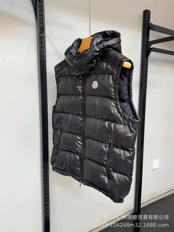 跨境外贸秋冬款M家玛雅马甲亮面羽绒服男女款连帽羽绒服马甲坎肩|undefined