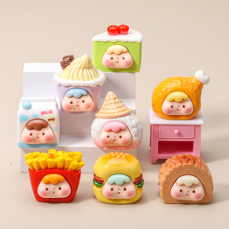 食品おもちゃ Zai Zai Mengli ギフトボックス樹脂小さな装飾品 diy ジュエリー車のデスクトップ小さな装飾品アクセサリー卸売|undefined
