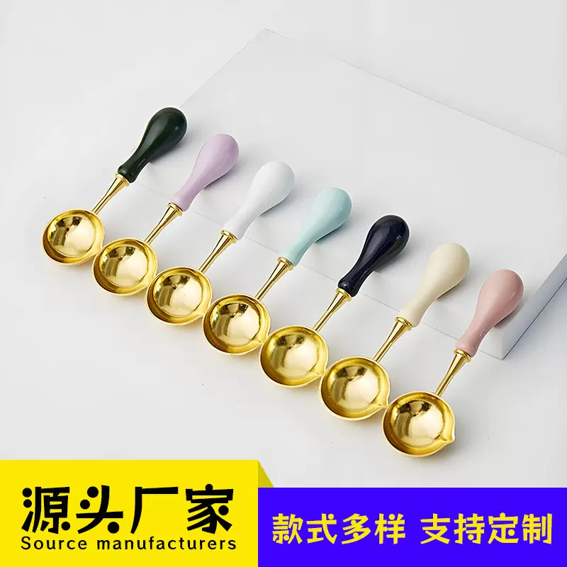 火漆印章勺子工具配件泡泡柄融蜡神器高温耐热火漆蜡粒加热工具