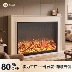 ヨーロッパスタイルの電子暖炉模擬火埋め込み装飾暖炉コアリビングルーム模擬薪ヒーター