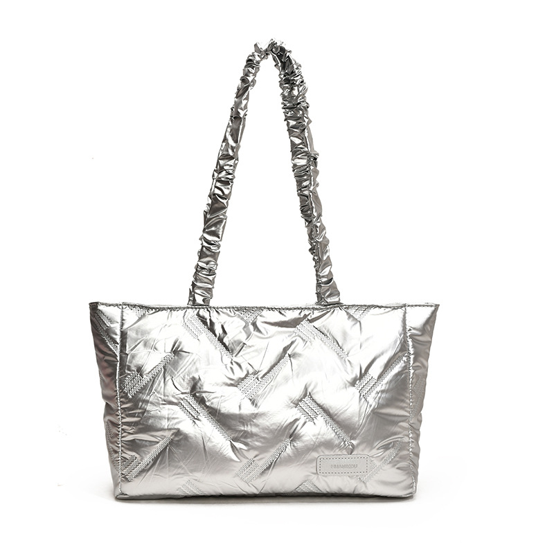 Bolsa de ropa de algodón de gran capacidad para mujeres 2024 nuevo otoño y invierno personalidad bolsa de compras de hombro de clase casuales bolsa de viaje