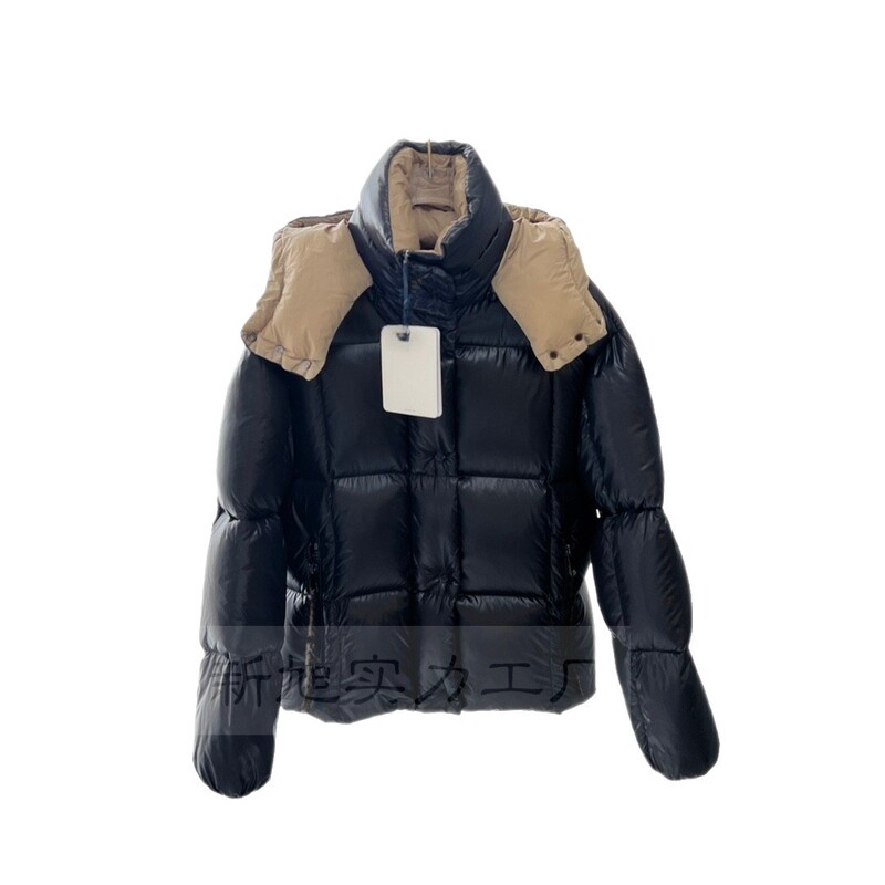 Women's short down jacket with detachable hood, winter waist-cinching puffer coat, made by Song Qian, from Putian factory